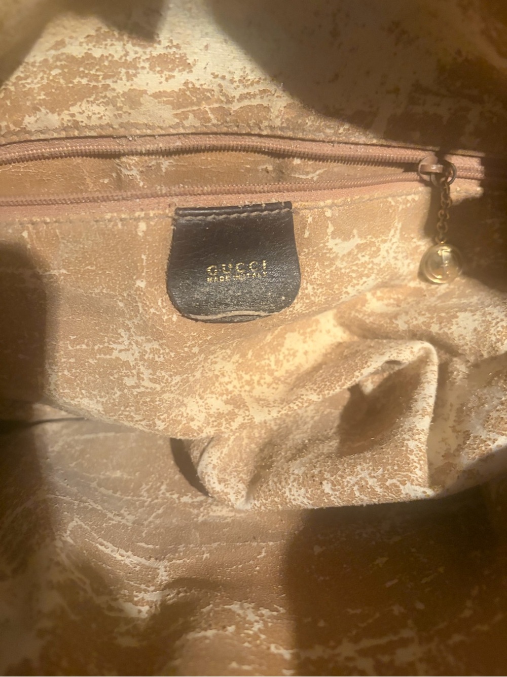 Vintage brown quiet luxury Leather Tote with Bamboo Handle - Picture 3 of 8